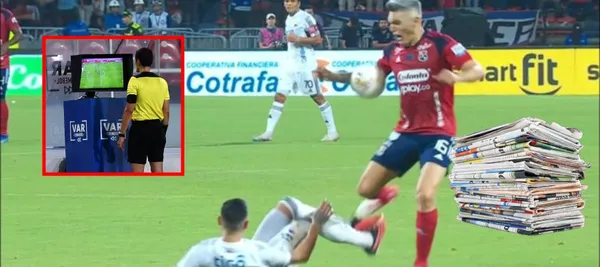 En el partido entre Independiente Medellín y Junior se presentó una polémica del VAR