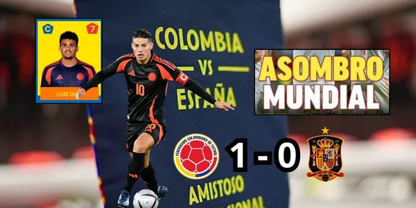 En España le dolió la derrota contra Colombia.Foto tomada de Marca y FCF Twitter.