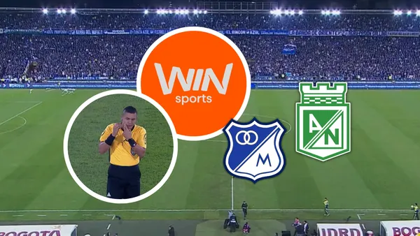 En la previa del Millonarios vs Nacional, Win Sports cometió un nuevo error que estalló en redes sociales. Foto: Captura de Win Sports y Escudoteca