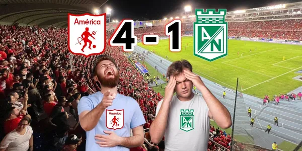 En las redes sociales se hizo viral un video donde se ríen los hinchas del América de Cali de Atlético Nacional.