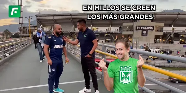 En Millonarios FC se creen los más grandes. Foto captura de pantalla de El Futbolero Colombia en YouTube, Freepik y logo Wikipedia.