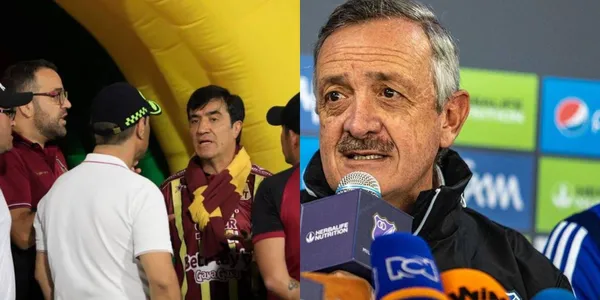 Enrique Camacho de Millonarios FC le da una lección a César Camargo del Deportes Tolima.