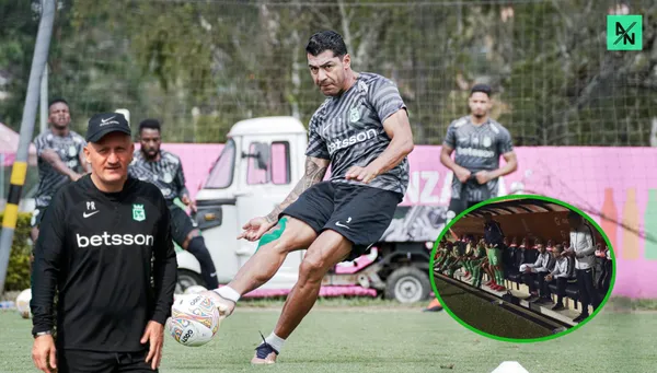 Entrenamiento de Atlético Nacional previo vs Santa Fe