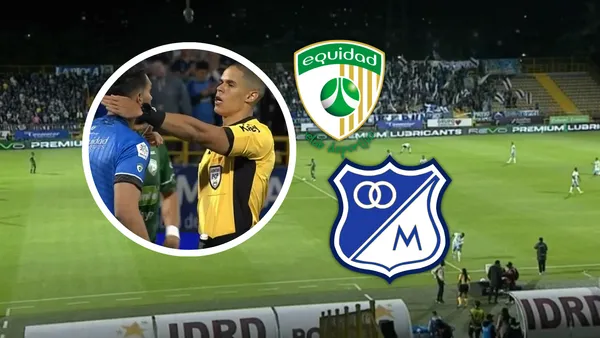 Equidad recibe a Millonarios y mira el detalle que no se vio en la transmisión que preocupa a muchos Foto: Escudoteca y Captura de Win Sports