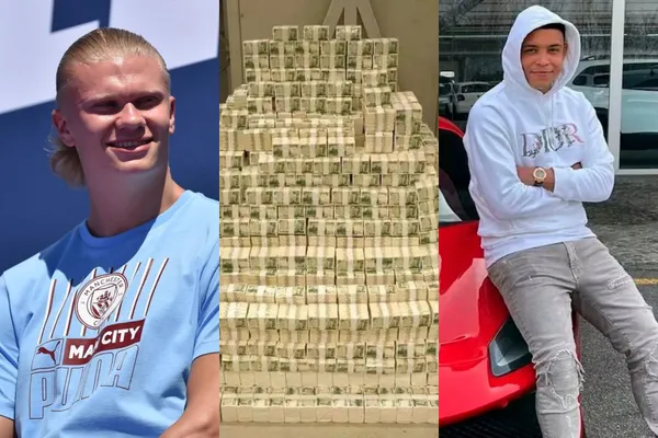 Erling Haaland tiene un salario millonario, el colombiano Luis Muriel no gana tanto pero se da lujos como el astro del Manchester City.