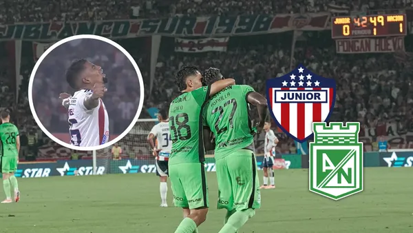 Esta es la primera salida que algunos ya piden en Atlético Nacional para 2026 Foto: Nacionaloficial, Escudoteca y Captura de Win Sports