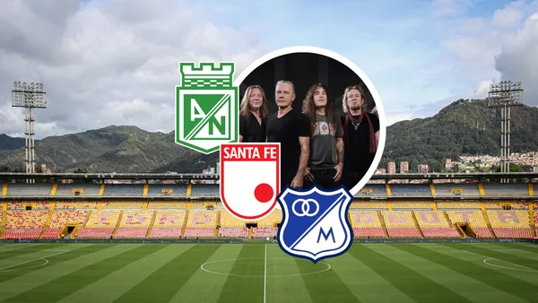 Estadio El Campin y Iron Maiden Foto: Independiente Santa Fe, The Metal Circus y Escudoteca