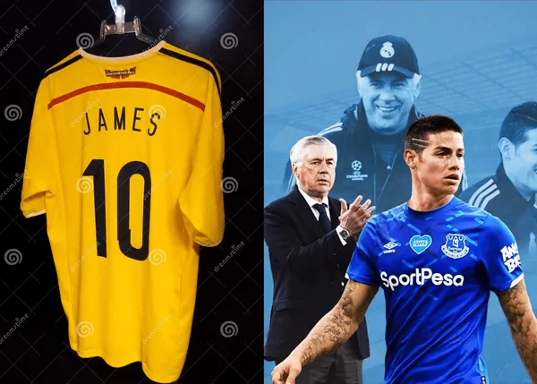 Este sería el número que le dieron a James Rodríguez en Everton y sería por tema de cábala ¿Qué número le tocó?