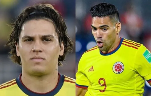 Falcao cuando ingresó le dio un jalón de orejas a Quintero a ver si mejoraba antes de que lo sacaran por su mal juego.