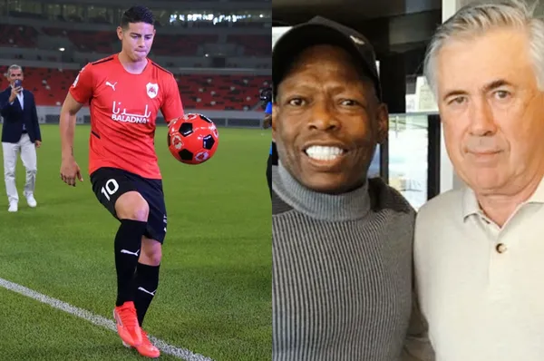 Faustino Asprilla habló con Carlo Ancelotti y no pudo faltar el tema de James Rodríguez.