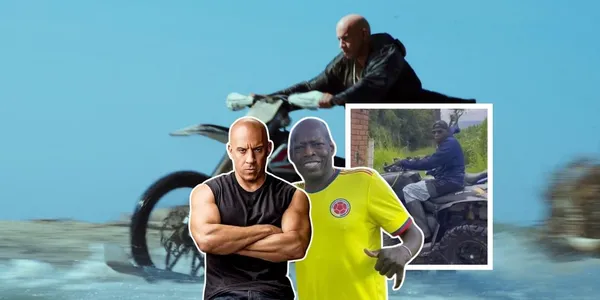 Faustino Asprilla en modo Vin Diesel en Colombia.