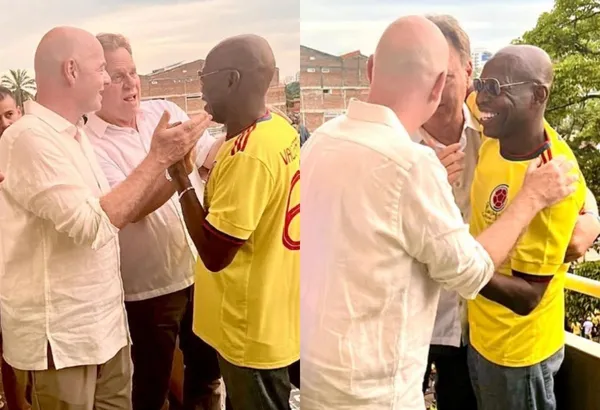 Faustino Asprilla sostuvo un encuentro con el Presidente de la FIFA y el de la FCF.