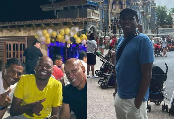 Faustino Asprilla tuvo que hacer una pausa con sus fiestas y mostró la otra faceta que le toca vivir y le también le gusta.