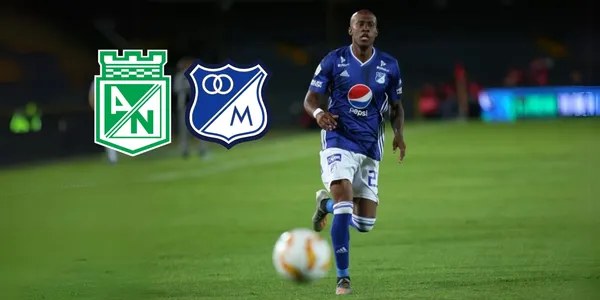 Felipe Banguero habló de Millonarios FC y Atlético Nacional. Foto Gol Caracol y logos Wikipedia.
