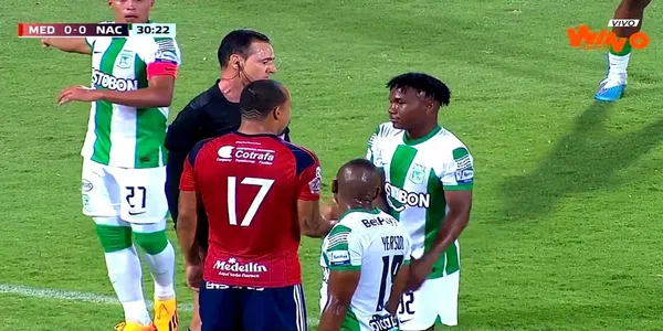 Felipe Pardo tuvo una mala acción contra Édier Ocampo y no gustó para nada en todo Atlético Nacional.