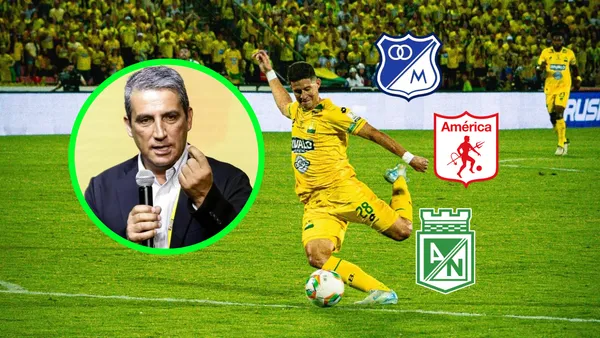 Fernando Jaramillo y Atlético Bucaramanga Foto: Dimayor, Escudoteca y Liga Betplay