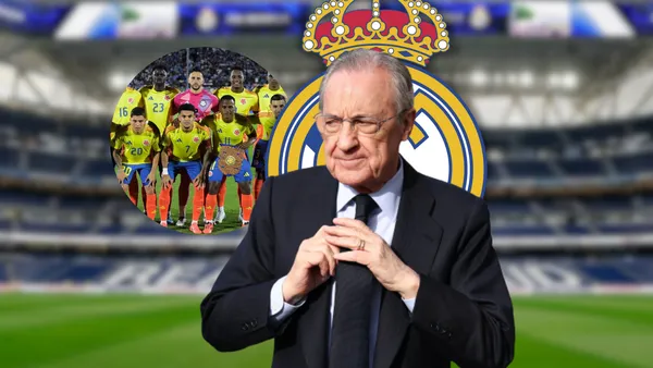 Florentino Pérez y el plan ahora con un jugador de la Selección Colombia Foto: Real Madrid, FCF y Escudoteca