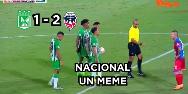 Fortaleza le ganó a Atlético Nacional en el Atanasio. Foto tomada de captura de pantalla de Win Sports.