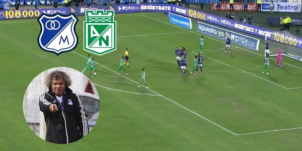 Foto: Captura de pantalla Win Sports / Millonarios FC Twitter