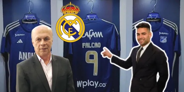 Foto: Carlos Antonio Vélez Página Web / Falcao Instagram / Captura de pantalla Millonarios Twitter