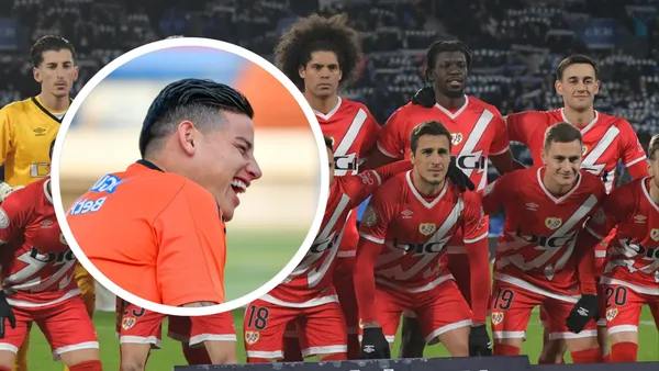 Foto: redes de Rayo Vallecano y James Rodríguez.