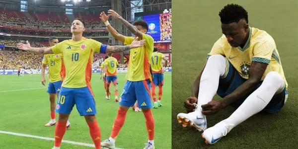Foto: Vinícius Júnior Twitter / James Rodríguez Twitter