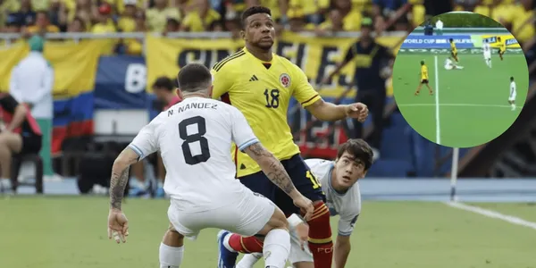 Frank Fabra explicó lo que ocurrió en la jugada previa al penal de la Selección de Uruguay.