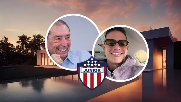 Fuad Char y James Rodríguez Foto: Aldía, James Rodríguez Oficial, Pexels y Escudoteca