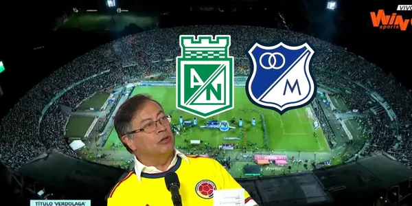 Fuertes palabras contra Gustavo Petro en la final de Atlético Nacional contra Millonarios FC.