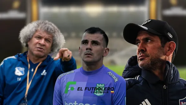 Gamero, 'Kili' Rojas y Arturo Reyes. Foto: redes de Junior, Millonarios, Kili Rojas y Conmebol.