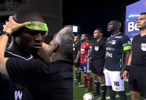 Germán Mera se vio involucrado en una dura acción contra el Deportivo Independiente Medellín.