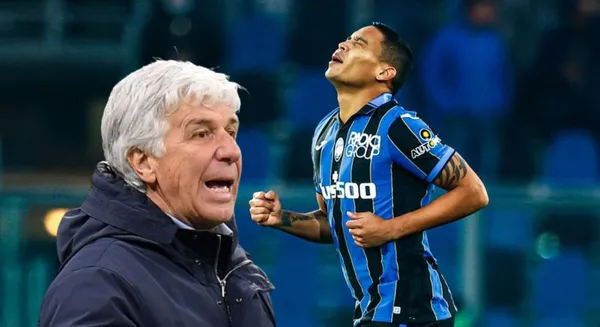 Gian Piero Gasperin se despidió de Luis Muriel. FOTO: Infobae