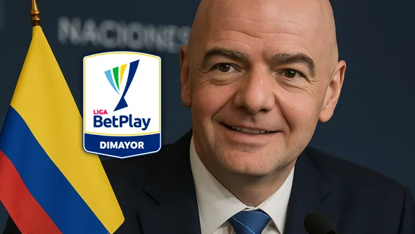 Gianni Infantino, presidente de FIFA y la gran noticia para los clubes colombianos Foto: Creada con Chat GPT y Escudoteca