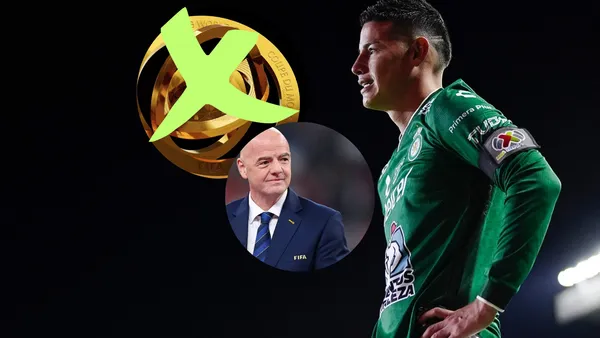 Gianni Infantino y James Rodríguez Foto: FIFA, Club León y Pexels