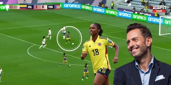 Giralt reaccionó al gol de Linda. Captura de pantalla de ESPN, Linda FCF Web Site, Giralt Yahoo Vida y Estilo.