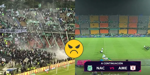 Graves incidentes en el partido entre Atlético Nacional contra el América de Cali en Medellín.