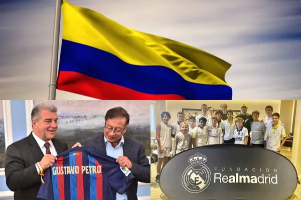 Gustavo Petro quiere hacer escuelas del FC Barcelona en Colombia y el Real Madrid tuvo hace poco unas actividades en nuestro país con unas figuras deportivas de peso internacional.