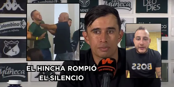 Habló el hincha. Foto de Bodmer tomada de captura de pantalla DIMAYOR, hincha videos en Twitter vía @dnarvaez19 y @dnarvaez19.