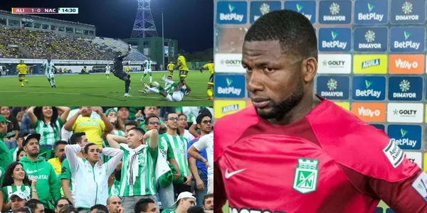 Harlen Castillo cometió un grave error en Atlético Nacional contra Alianza Petrolera.