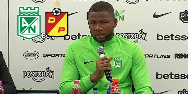 Harlen Castillo como portero de Atlético Nacional dio declaraciones en la rueda de prensa