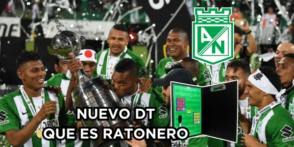 Hay un nuevo candidato a DT de Nacional. Foto tomada de CONMEBOL, logo de Nacional vía Wikipedia, imagen carpeta vía Futbolmanía.