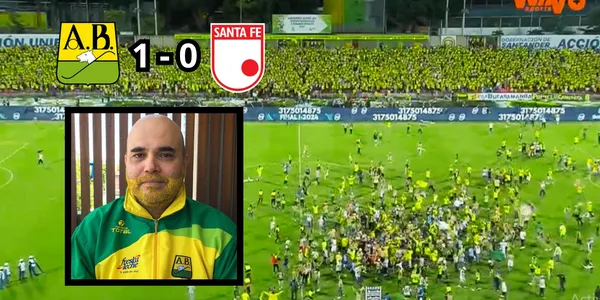 Hinchas del Atlético Bucaramanga saltaron a la cancha