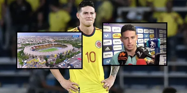Hizo la paces con todos en Barranquilla, lo que dijo James RodríguezJames Rodríguez arregló todo con los hinchas de Colombia en Barranquilla.