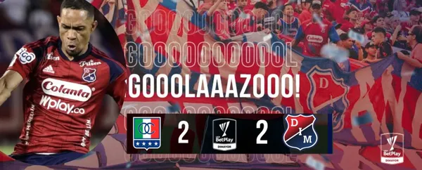Independiente Medellín empató 2-2 ante Once Caldas en Manizales
