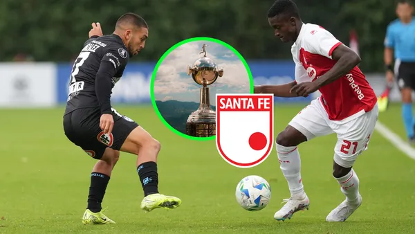 Independiente Santa Fe vs Deportes Iquique Foto: CONMEBOL Libertadores, Escudoteca