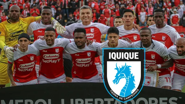 Independiente Santa Fe vs Deportes Iquique Foto: Santa Fe y Escudoteca