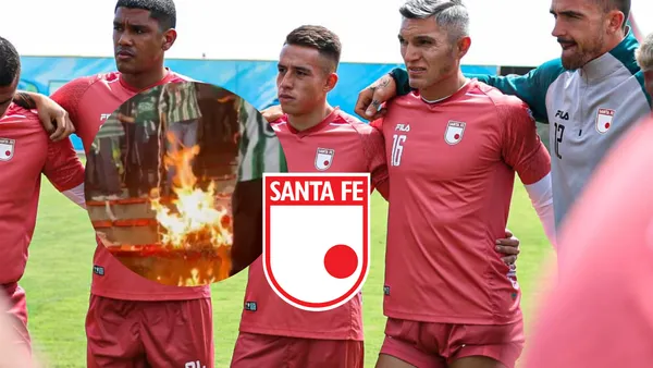 Independiente Santa Fe y Estadio Atanasio Girardot Foto: Santa Fe, Escudoteca y Captura de X