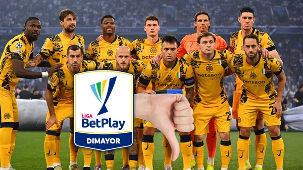 Inter cayó en la Champions y las redes lo compararon con un equipo colombiano Foto: Inter, Escudoteca y Pexels