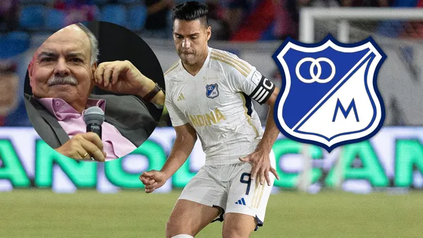Iván Mejía y Radamel Falcao García Foto: Millonarios FC, Escudoteca y X