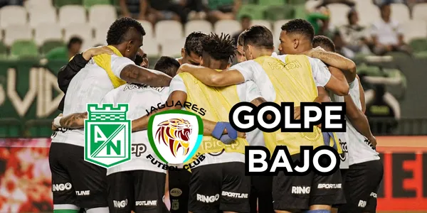 Jaguares lanza un golpe bajo. Foto de Nacional tomada de Twitter @nacionaloficial, logos Wikipedia.